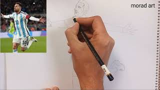 How to draw Lionel Messi|  Argentinian |  Inter Miami