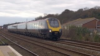 Ex Avanti 221 1XX speeds through Dawlish warren 16/11/24