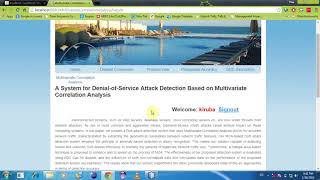 A System for Denial of Service Attack Detection Based on Multivariate Correlation Analysis