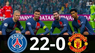 MESSI, RONALDO, MBAPPE, NEYMAR, ALL STARS | PSG 22-0 MAN UNITED