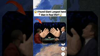 😱I Found Giant Longest hand man In Real life!?🤯On Google Earth Universal S2z🌎#maps #earth #shorts