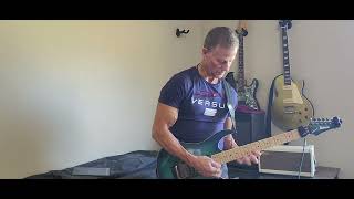 Em backing track shredding improvisation #positivegrid with tapping lesson