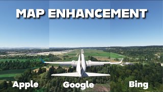 BING VS GOOGLE VS APPLE MAPS | Map Enhancement MFS2020