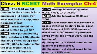 Class 6 Math Ch-4 Q 106 to 111 Math NCERT Exemplar Solution|MATH|NCERT|Fractions and Decimals|CBSE