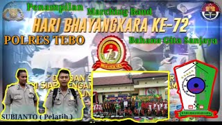 HUT Bhayangkara Polres Tebo ke 72 ,Marching Band Bahana Gita Sanjaya,MI Nurul Hidayah Bedaro Rampak