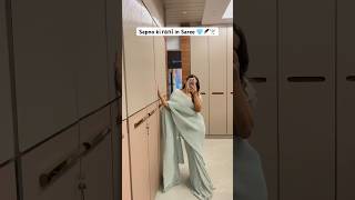 Sapno ki Rani in Saree 🕊️🪶🩵 #viralit #indya #myntrafinds #myntrafestivehaul #myntrabesthaul