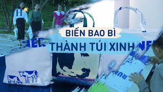 Biến bao bì thành những chiếc túi xinh xắn