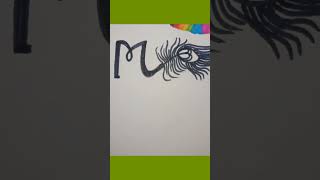 Easy drawing and stylish drawing letter M#shorts#like#share#subscribe...