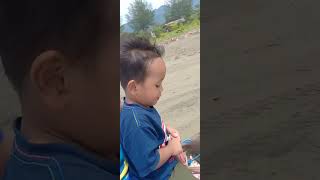 Main di Pantai sama Anak Istri Naik Kuda sama naik Mobil offrood #pantai pan