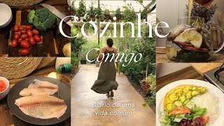 Vlog|Cozinhe Comigo,Comprei uma Palmeira, Almoço Simples, Pre das marmitas,Cha da Noite, Romantizada