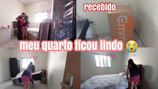 MEU QUARTO FICOU LINDO 😭🙌 ELE ME AJUDOU 🥰 RECEBIDO PRA CASA NOVA! COLCHÃO @emmacolchao865