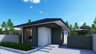 Small house design idea (6m x 12m) 72Sqm with 2 bedroom