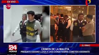 Crimen de la maleta: asesino confeso fue trasladado a su vivienda para prueba de luminol