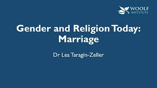 Marriage -  Gender and Religion Today