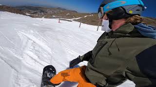 Snowboarding in Sierra Nevada, Spain