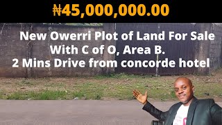 ₦45M($64,285) Plot of Land For Sale in New Owerri, Area B / Owerri Imo State.