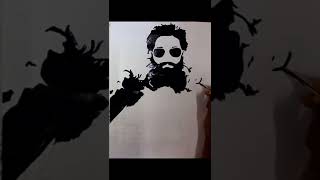 KGF2  (Yash) Drawing  # Black shadow drawing Rocking Star Yash  # Shorts