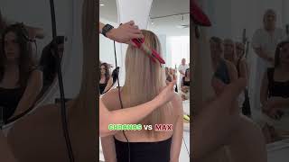 How to curl with a ghd straightener: ghd chronos VS ghd max 🍒@chantellemareehair #youtubeshorts