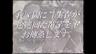 【謎の映像・CM】本日消失した苗字