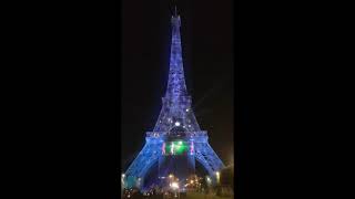 Feux d'artifice du 14 juillet 2020 à Paris Répétition à la Tour Eiffel