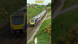 195101 speeds through the curves near Bay Horse, Lancaster #train #railway