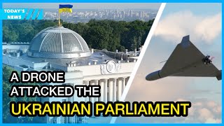 UAV wreckage crashes near Ukrainian parliament building