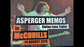 (Vol.25 No.01) - ASPERGER MEMOS In McCHUILLS - GLASGOW (S/UK) - 14 AUGUST 2019