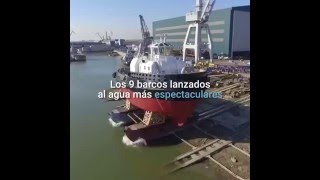 Los 9 barcos lanzados al agua mas espectaculares!