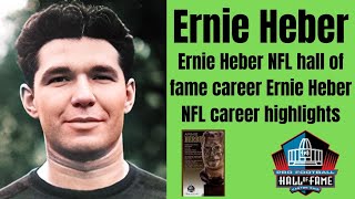 Ernie Herber NFL hall of fame career highlights