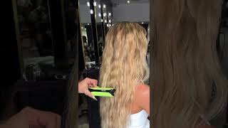 How to create mermaid waves with ghd chronos in cyber lime by @natalieannehaircare💚🌴 #youtubeshorts