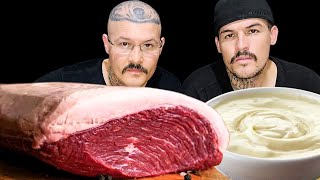 #541 COMENDO PICANHA COM MOLHO DE QUEIJO COALHO | MUKBANG BRASIL.