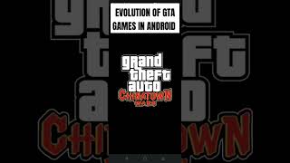 EVOLUTION OF GTA GAMES FOR ANDROID| GTA GAMES #shorts #gta #gaming