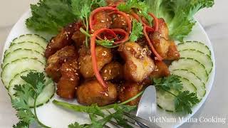 VietNam Mama Cooking | Cook garlic butter orange sauce chicken.