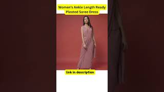 Ready Pleated Saree Dress Available on Amazon #short #shortfeed #fyp#homemakersakhi