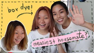 moving out & living with friends | dyeing my housemate's hair