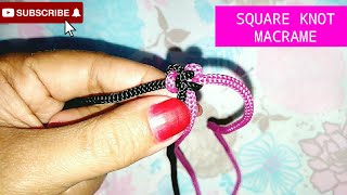 MACRAME BASIC KNOT TUTORIAL FOR BEGINNER, TUTORIAL POLA DASAR TALI KUR