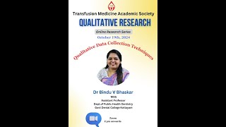 Online Research Series Session 3- Qualitative Data Collection Techniques