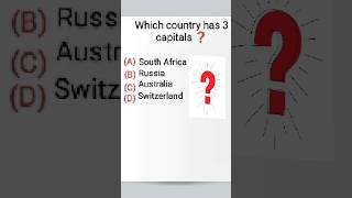 Which country has 3 capitals #gk #map