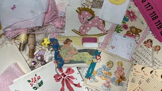 Vintage baby junk journal supply haul / happy mail share thank you @karlafrizzelle4794