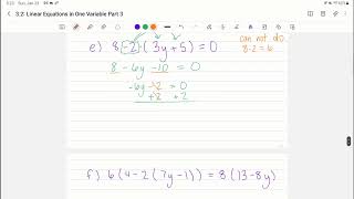 3 2 Linear Equations in One Variable Part 3