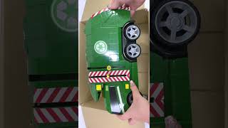 坂道走る『ゴミ収集車』のミニカーで坂道走行テスト！緊急走行｜ Slope driving test with a mini car of “garbage truck” runs on slopes!