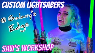 Custom LIGHTSABERS @ Star Wars Galaxy's Edge in Disney World and Disneyland! Savi's Workshop options