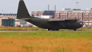 Royal Air Force Lockheed C-130 Hercules takeoff at Bremen 21.07.2014