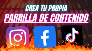 Como HACER una PARRILLA de CONTENIDOS para redes sociales 2024 Así se crea una parrilla de contenido