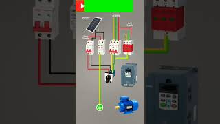 VFD Wiring with Changeover Switch.Solar PV inverter DCto AC220V threephase motor converter#election