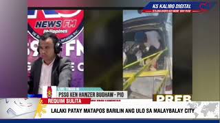 LALAKI PATAY MATAPOS BARILIN ANG ULO SA MALAYBALAY CITY