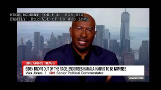 Van Jones’  reaction to Biden’s withdrawal. #news #latestnews