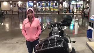 Storm chasing on a motorcycle