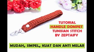 Tutorial Membuat Handle Dompet Atau Pegangan Dompet Motif Tunisian Stitch By Zeptaify