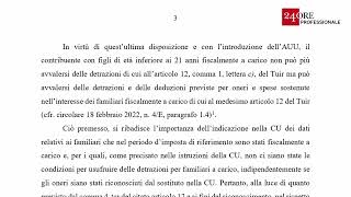 Cu 2024: la risoluzione n. 55/E dell’Agenzia delle Entrate